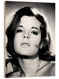 Trätavla Romy Schneider, ca. 1964