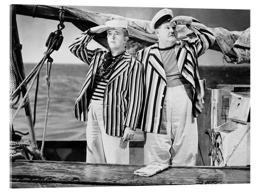 Acrylic print Stan Laurel, Oliver Hardy in "Saps at Sea", 1940