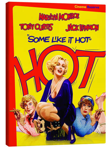 Canvastavla Some Like It Hot - Jack Lemmon, Marilyn Monroe, Tony Curtis