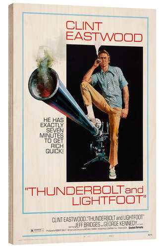 Holzbild Clint Eastwood - Thunderbolt and Lightfoot, 1974