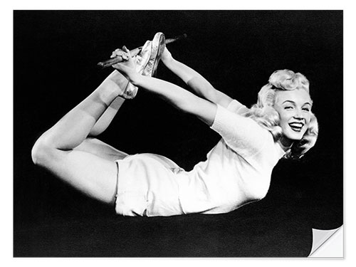 Wall sticker Marilyn Monroe working out, 1948