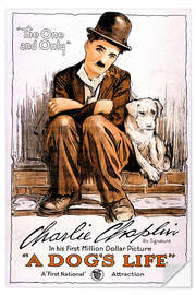 Sticker mural Charlie Chaplin - A Dog's Life