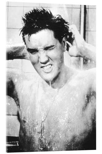 Acrylic print Elvis Presley under the Shower in "G.I. Blues", 1960