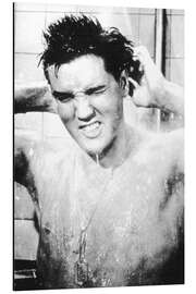 Print på aluminium Elvis Presley under the Shower in "G.I. Blues", 1960