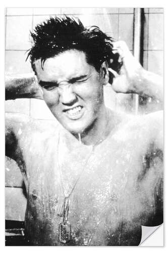 Wandsticker Elvis Presley in der Dusche in "Café Europa", 1960