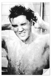 Vinilo para la pared Elvis Presley under the Shower in "G.I. Blues", 1960