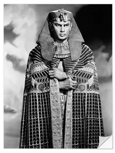 Selvklebende plakat Yul Brynner in "The Ten Commandments", 1956