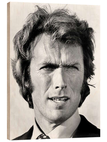 Stampa su legno Clint Eastwood in "Play Misty For Me", 1971