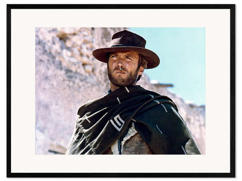 Impresión de arte enmarcada Clint Eastwood in "A Fistful of Dollars", 1964 III