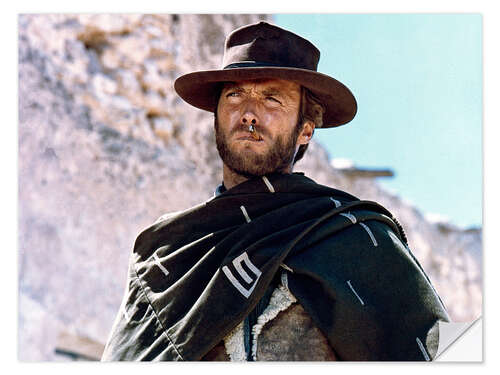 Selvklæbende plakat Clint Eastwood in "A Fistful of Dollars", 1964 III