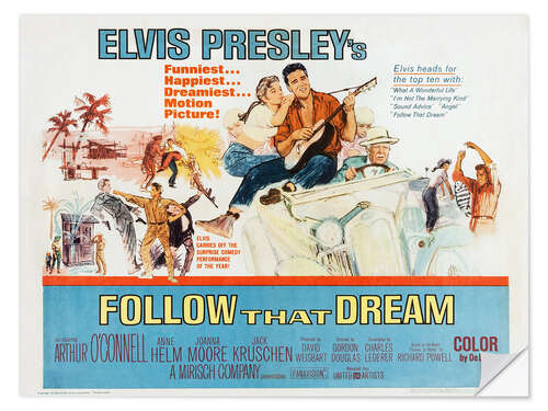 Naklejka na ścianę Anne Helm, Elvis Presley - Follow That Dream