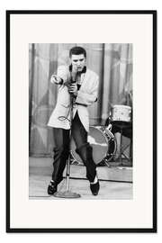 Gerahmter Kunstdruck Elvis Presley tritt in der Milton Berle Show auf, 1956