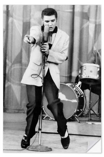 Selvklebende plakat Elvis Presley performs on The Milton Berle Show, 1956