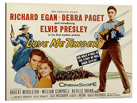 Aluminiumsbilde Elvis Presley - Love Me Tender