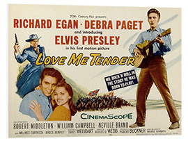 Foam board print Elvis Presley - Love Me Tender