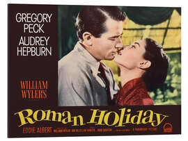 Magnettafel Gregory Peck, Audrey Hepburn - Ein Herz und eine Krone (englisch)