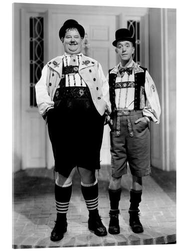 Acrylic print Oliver Hardy, Stan Laurel in "Swiss Miss", 1938