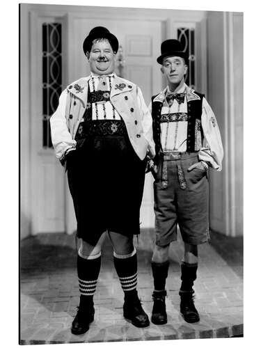 Cuadro de aluminio Oliver Hardy, Stan Laurel in "Swiss Miss", 1938