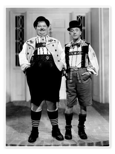 Poster Oliver Hardy, Stan Laurel in "Swiss Miss", 1938
