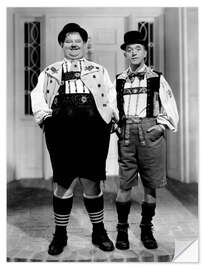 Wandsticker Oliver Hardy, Stan Laurel "Als Salontiroler", 1938