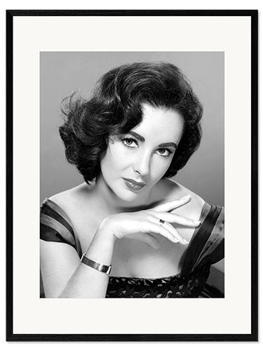 Inramat konsttryck Elizabeth Taylor, 1950s