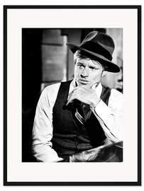 Gerahmter Kunstdruck Robert Redford in "Der Clou", 1973