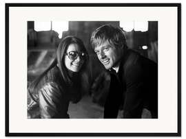Gerahmter Kunstdruck Natalie Wood, Robert Redford in "Schußfahrt"
