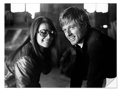 Naklejka na ścianę Natalie Wood, Robert Redford in "Downhill Racer"