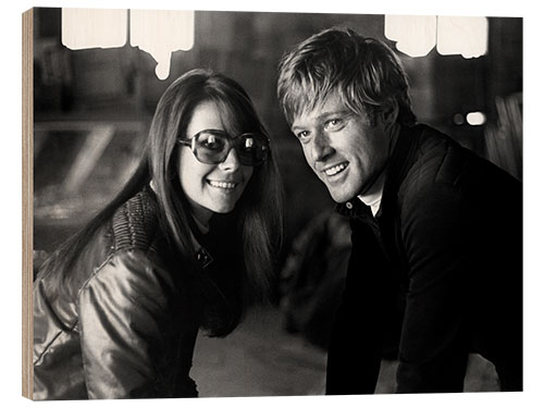 Stampa su legno Natalie Wood, Robert Redford in "Downhill Racer"