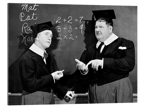 Galleritryk Stan Laurel, Oliver Hardy in "A Chump At Oxford"