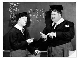 Naklejka na ścianę Stan Laurel, Oliver Hardy in "A Chump At Oxford"