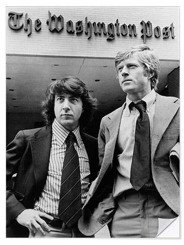 Selvklebende plakat Dustin Hoffman, Robert Redford in "All The President's Men" II