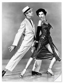 Selvklebende plakat Fred Astaire, Cyd Charisse, 1953