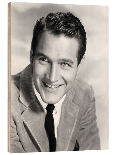 Wood print Paul Newman in "The Helen Morgan Story", 1957