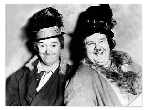 Wandsticker Stan Laurel, Oliver Hardy in "Das Mädel aus dem Böhmerwald"