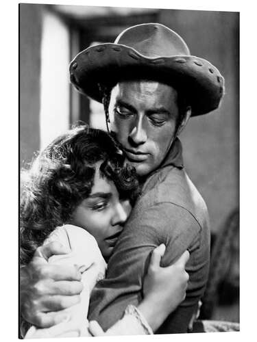 Aluminium print Jennifer Jones, Gregory Peck in "Duel in the Sun", 1946