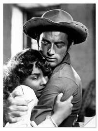 Wandsticker Jennifer Jones, Gregory Peck in "Duell in der Sonne", 1946