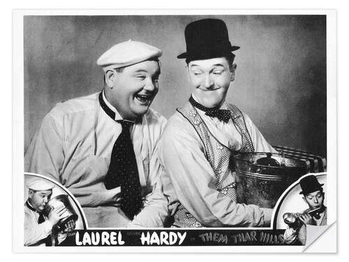 Sticker mural Laurel & Hardy - Them Thar Hills, 1934