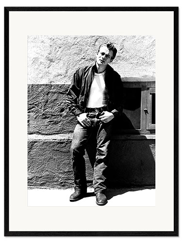 Inramat konsttryck James Dean in "Rebel Without a Cause", 1955