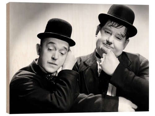 Cuadro de madera Laurel & Hardy III