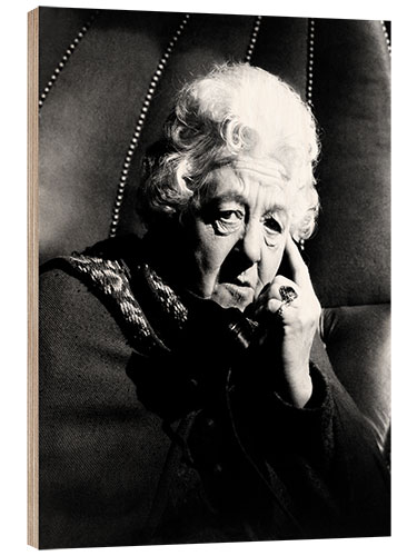 Wood print Margaret Rutherford in "Murder She Said", 1961
