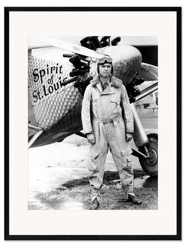 Ingelijste kunstdruk James Stewart in "The Spirit of St. Louis", 1957