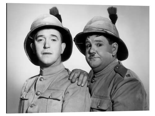 Alubild Laurel & Hardy in "Wir sind vom schottischen Infanterie-Regiment" II