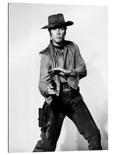 Quadro em plexi-alumínio Clint Eastwood Gunslinger