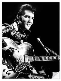 Selvklebende plakat Elvis Presley on Guitar, 1968