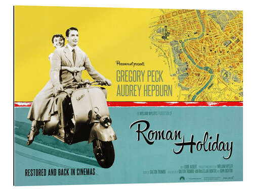 Galleritryck Audrey Hepburn, Gregory Peck - "Roman Holiday", 1953