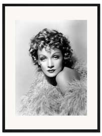 Gerahmter Kunstdruck Marlene Dietrich in "Der große Bluff", 1939