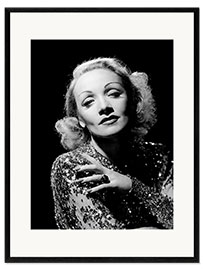 Gerahmter Kunstdruck Porträt von Marlene Dietrich