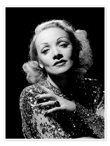 Poster Porträt von Marlene Dietrich