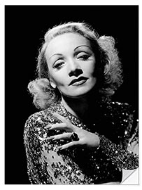 Självhäftande poster Portrait of Marlene Dietrich